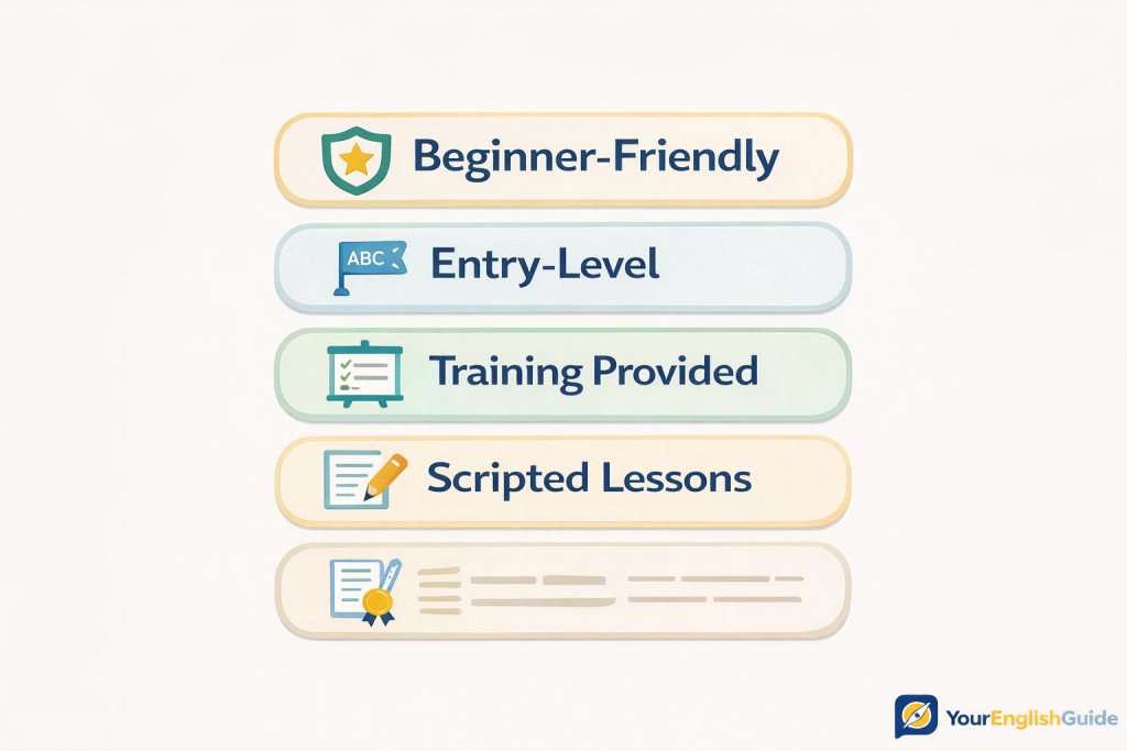 Beginner-friendly English teaching platforms