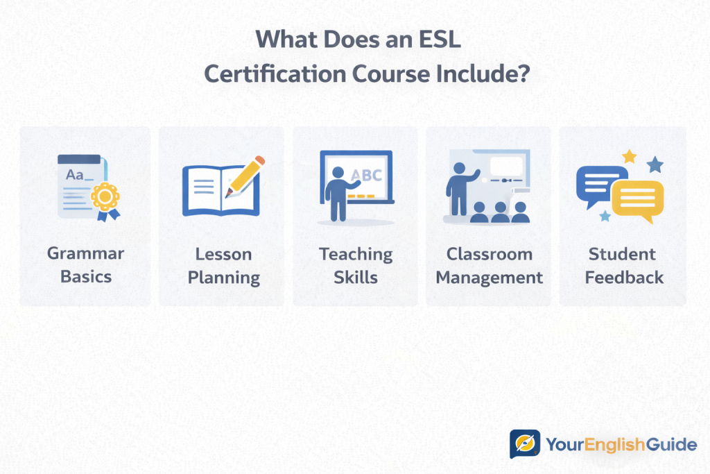 What an ESL certification course includes