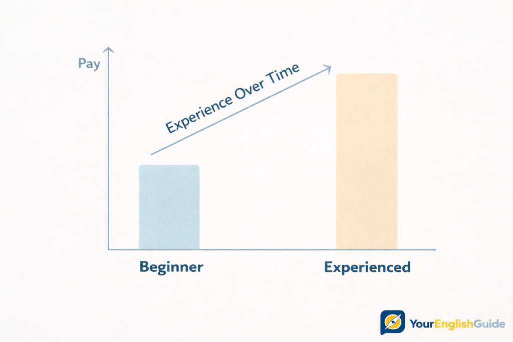 Beginner pay range for teaching English online