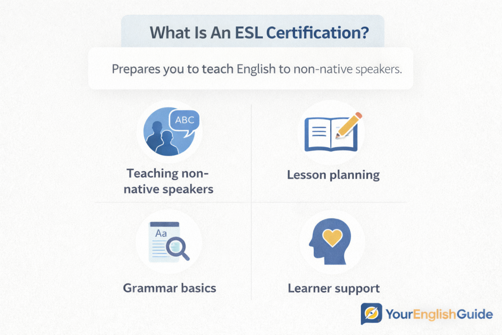 What is ESL certification explained simply
