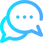 Two overlapping speech bubbles icon