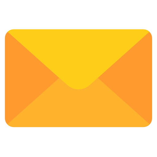 Yellow envelope with orange shadow