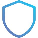 blue shield icon with gradient