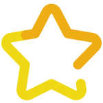 Yellow star with gradient outline