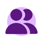 Two abstract human figures icon