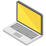 Learn English laptop screen